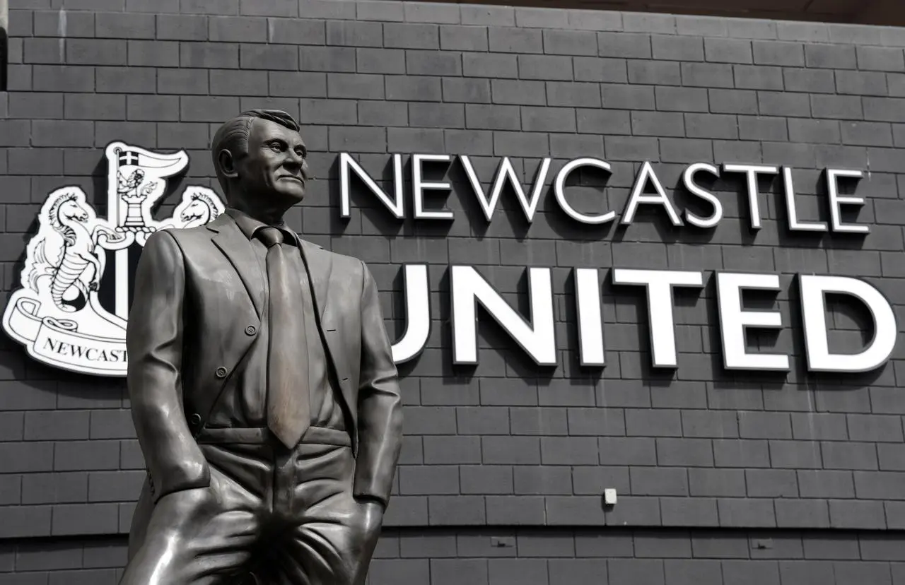 The statue of Sir Bobby Robson outside St James' Park