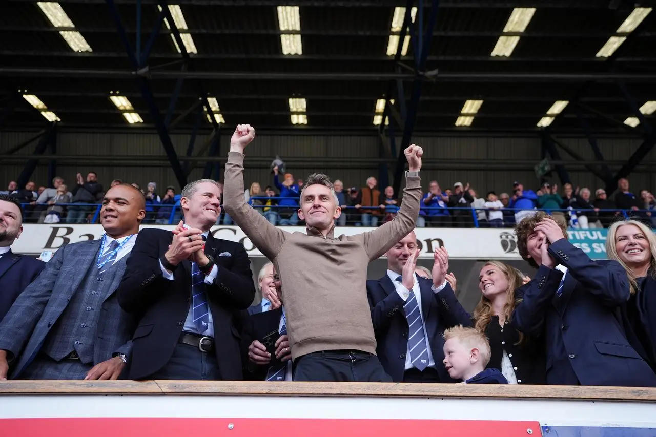 Kieran McKenna celebrates Premier League promotion in 2024