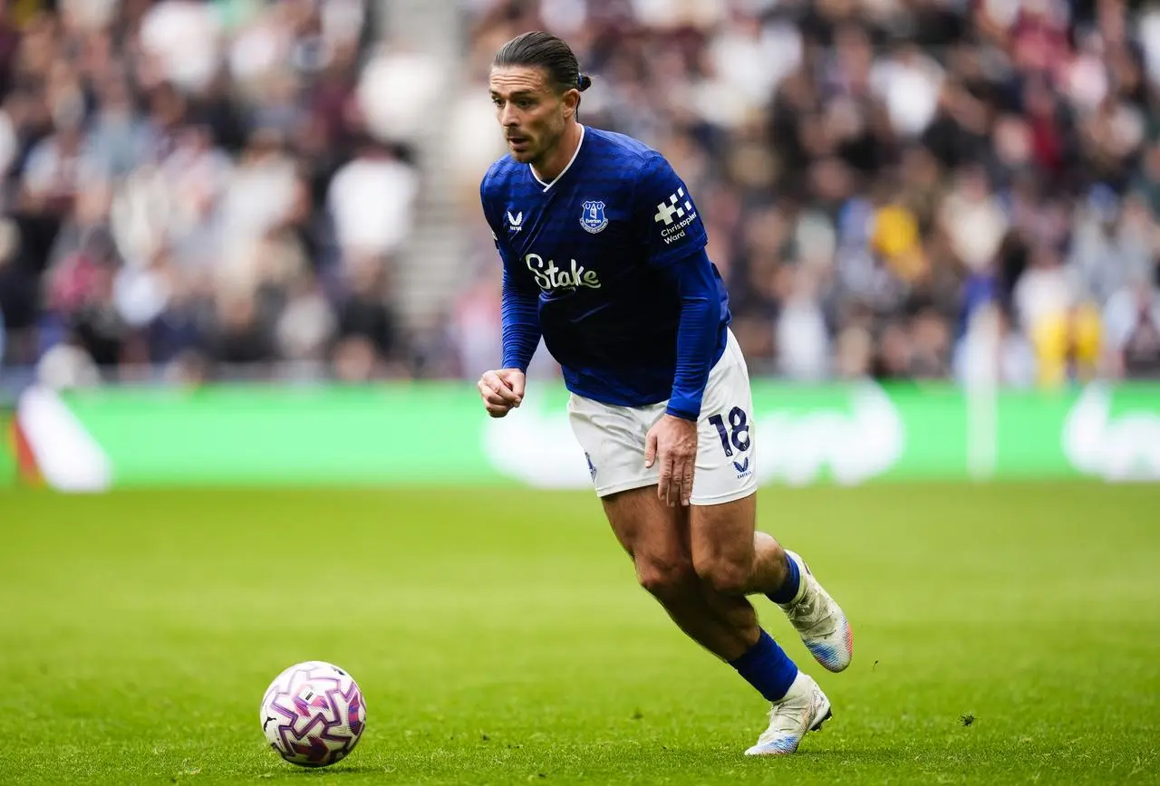 Everton’s Jack Grealish during a Premier League match at the Hill Dickinson Stadium, Liverpool