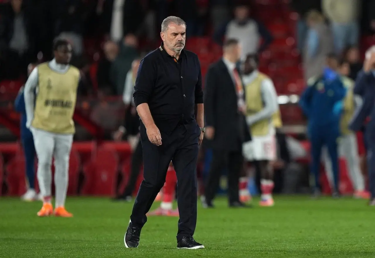 Ange Postecoglou appears dejected after defeat