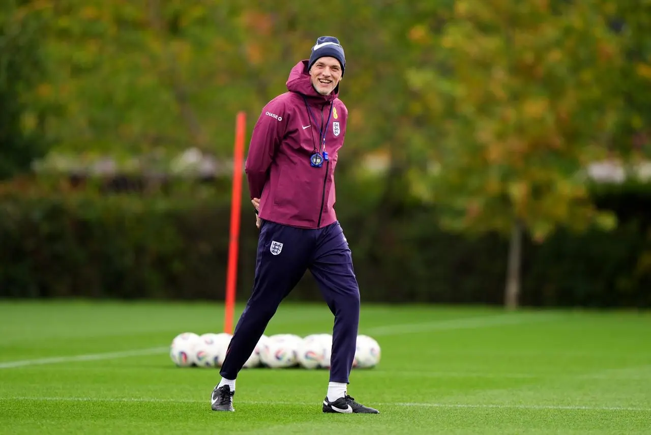 England head coach Thomas Tuchel during a training session