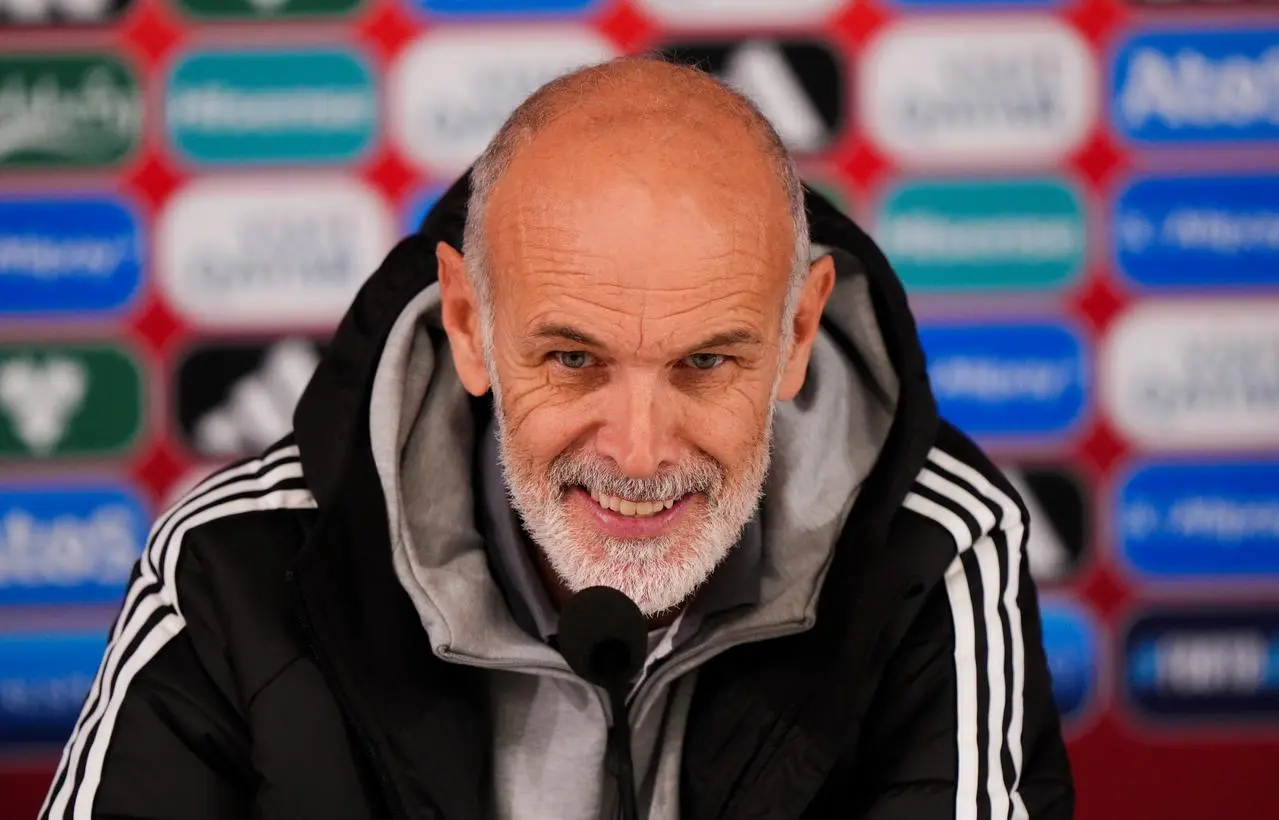 Latvia head coach Paolo Nicolato during a press conference