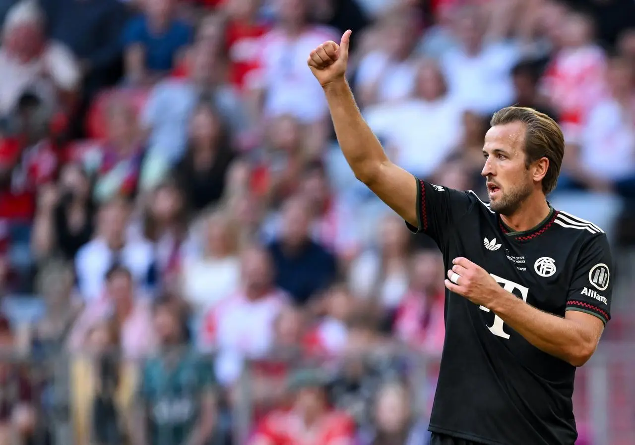 Harry Kane injured his ankle playing for Bayern Munich