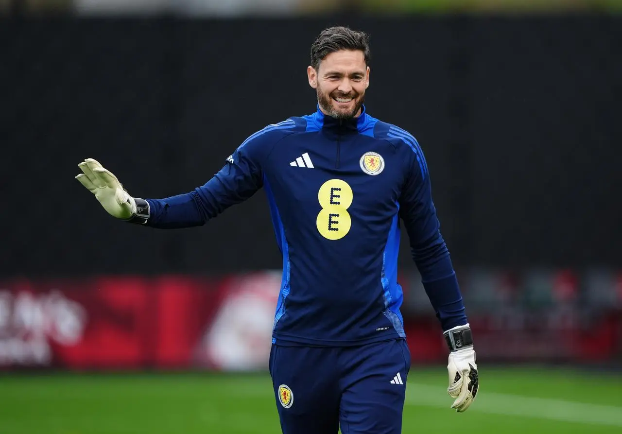 Scotland goalkeeper Craig Gordon during a training session
