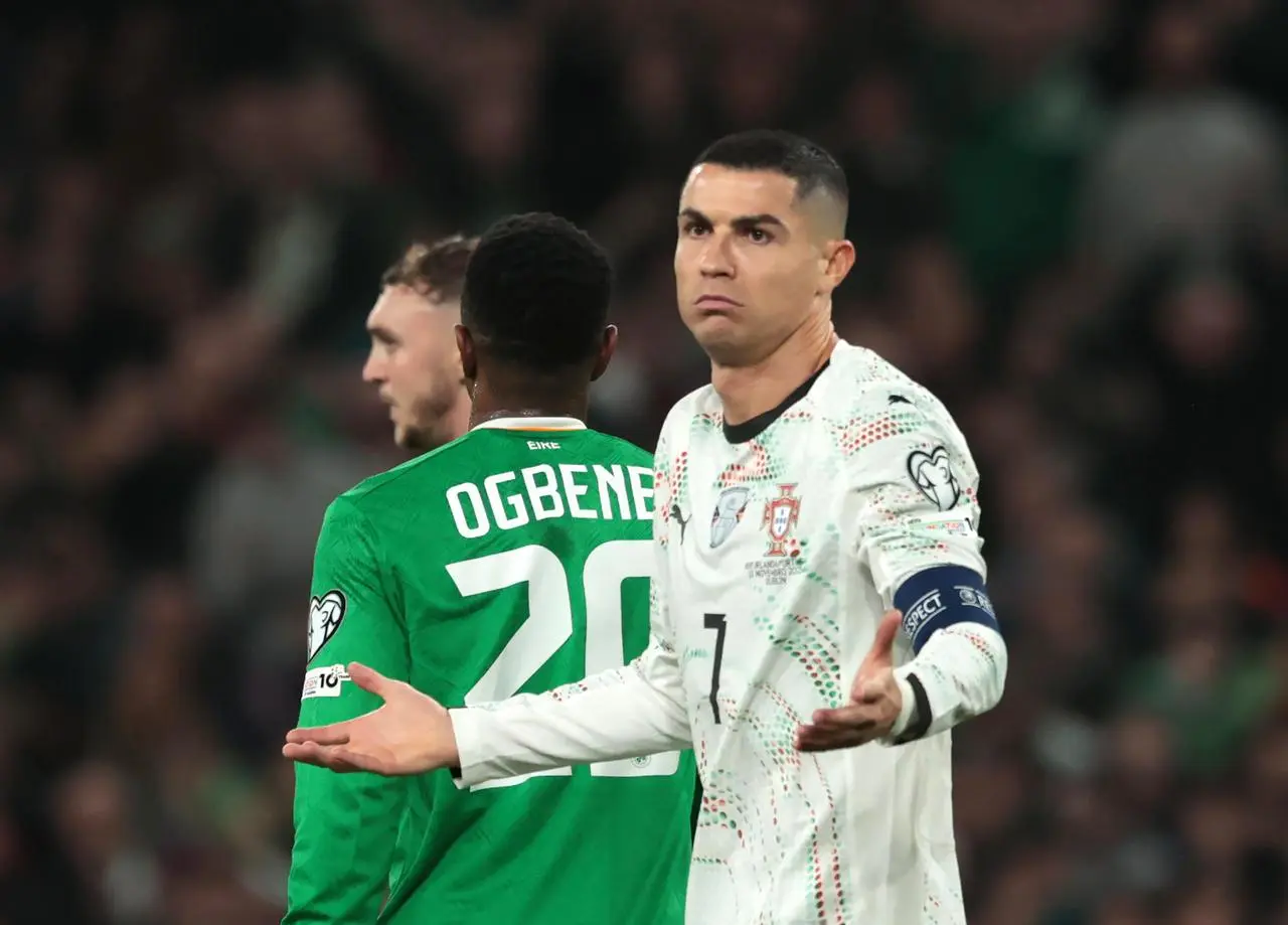 Ronaldo pictured during the World Cup qualifier against the Republic of Ireland in November 2025