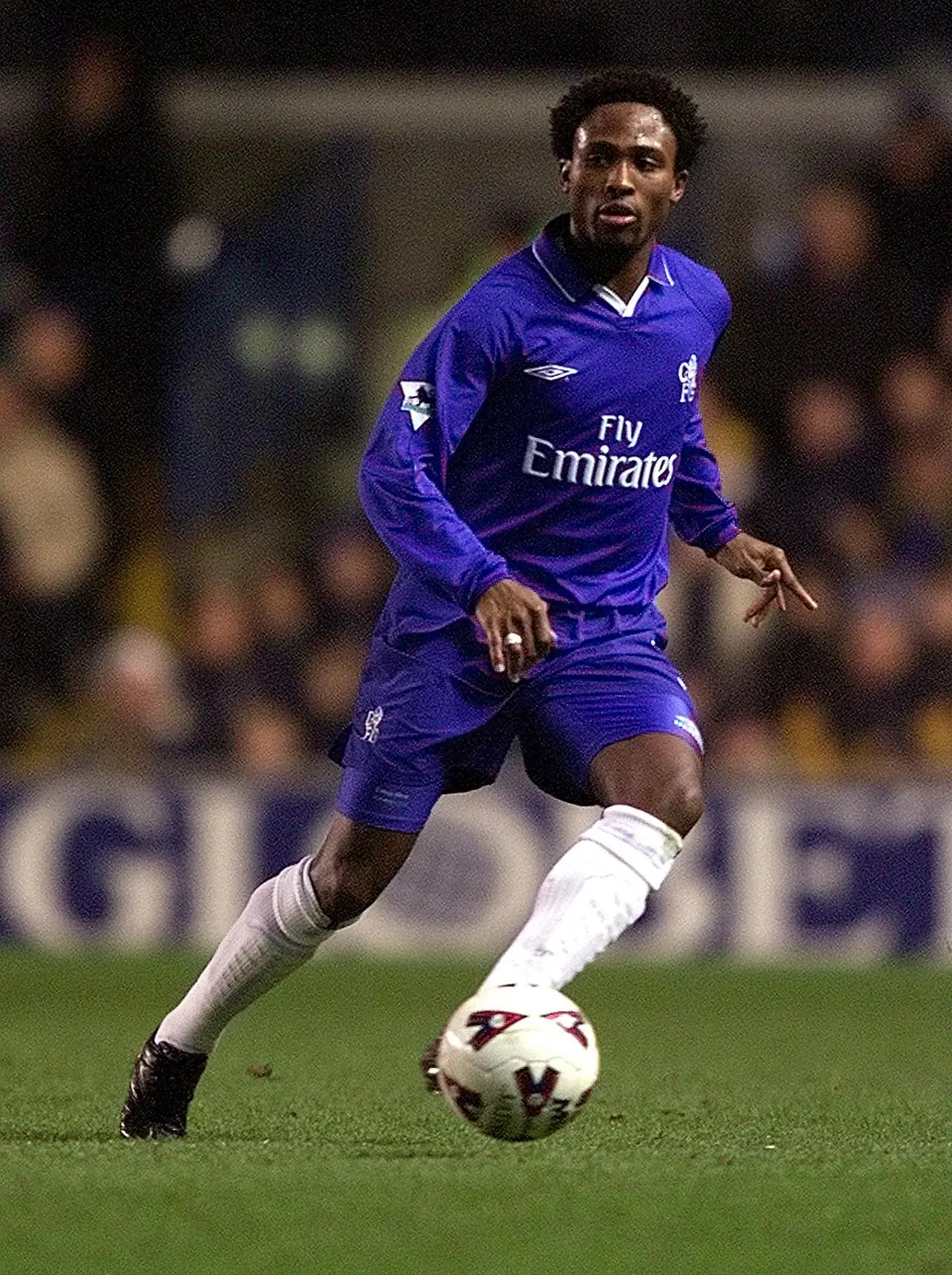 Celestine Babayaro in action for Chelsea