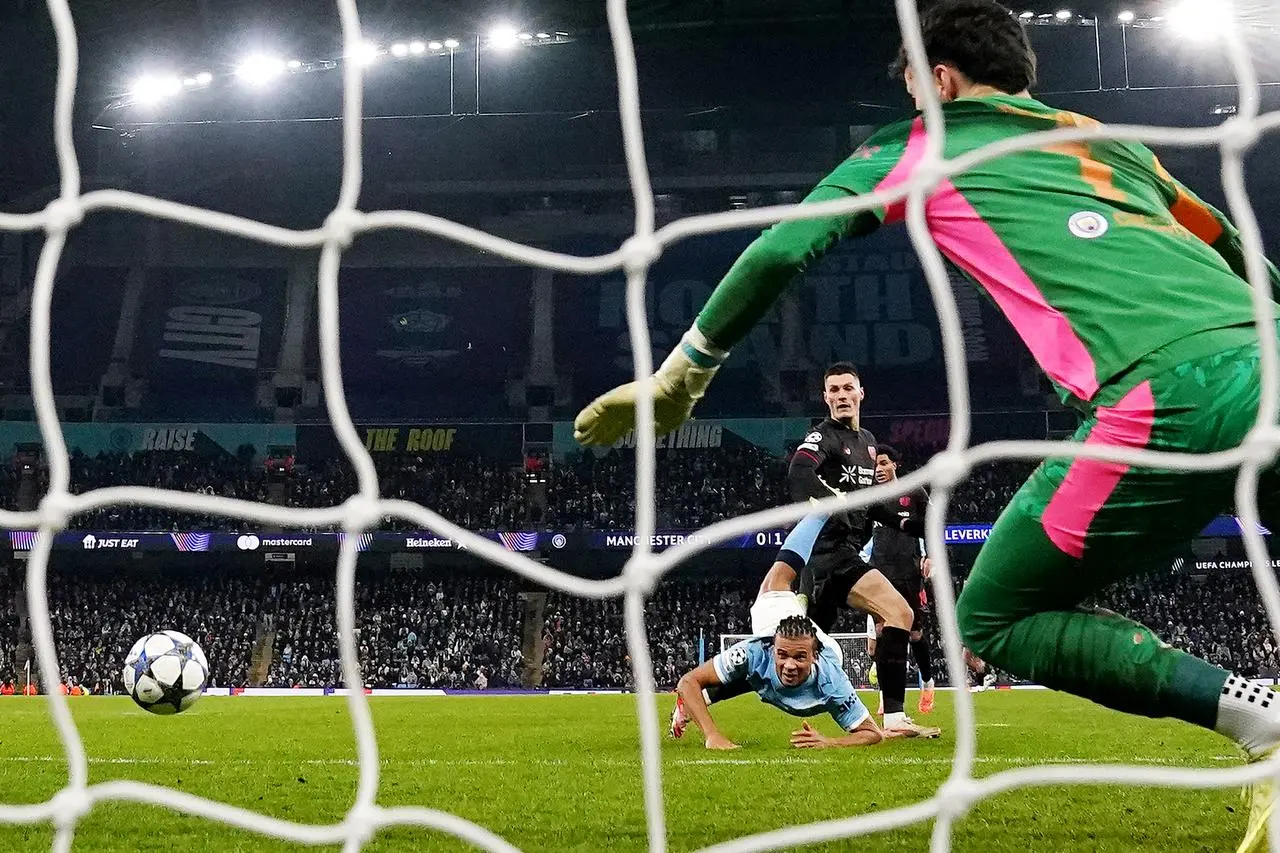 James Trafford concedes a goal