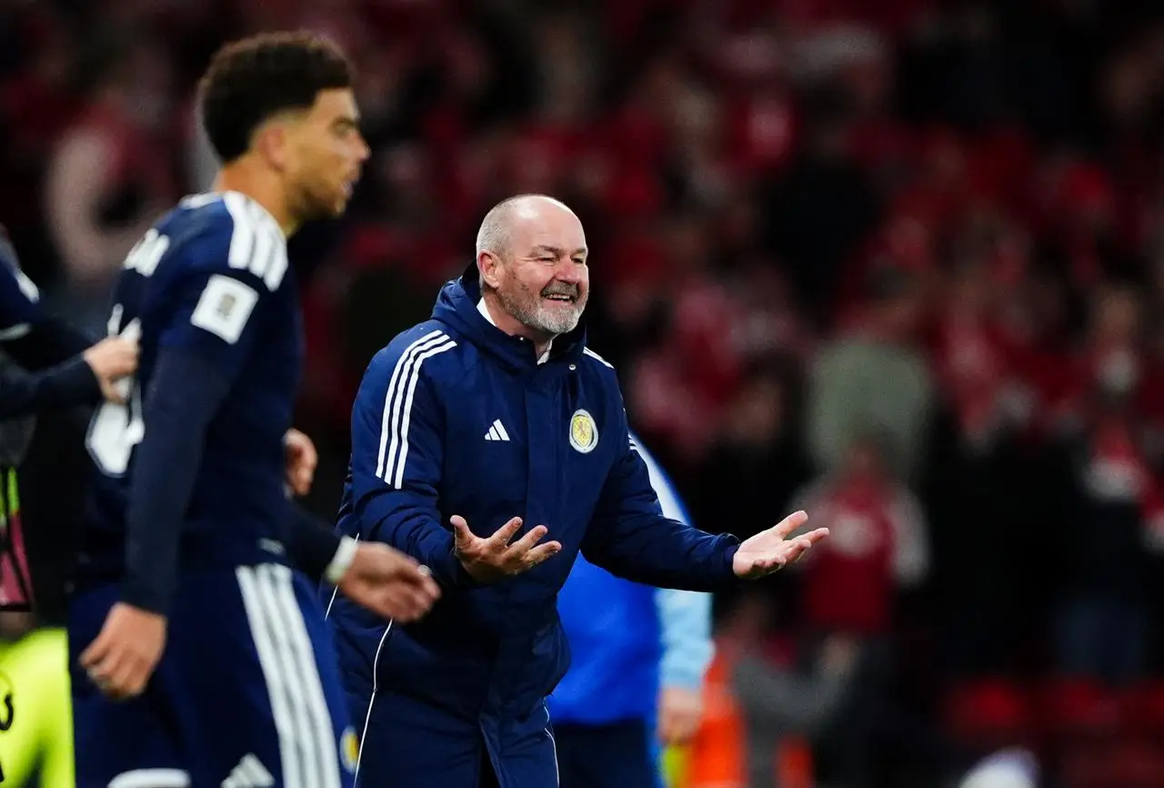 Steve Clarke celebrates