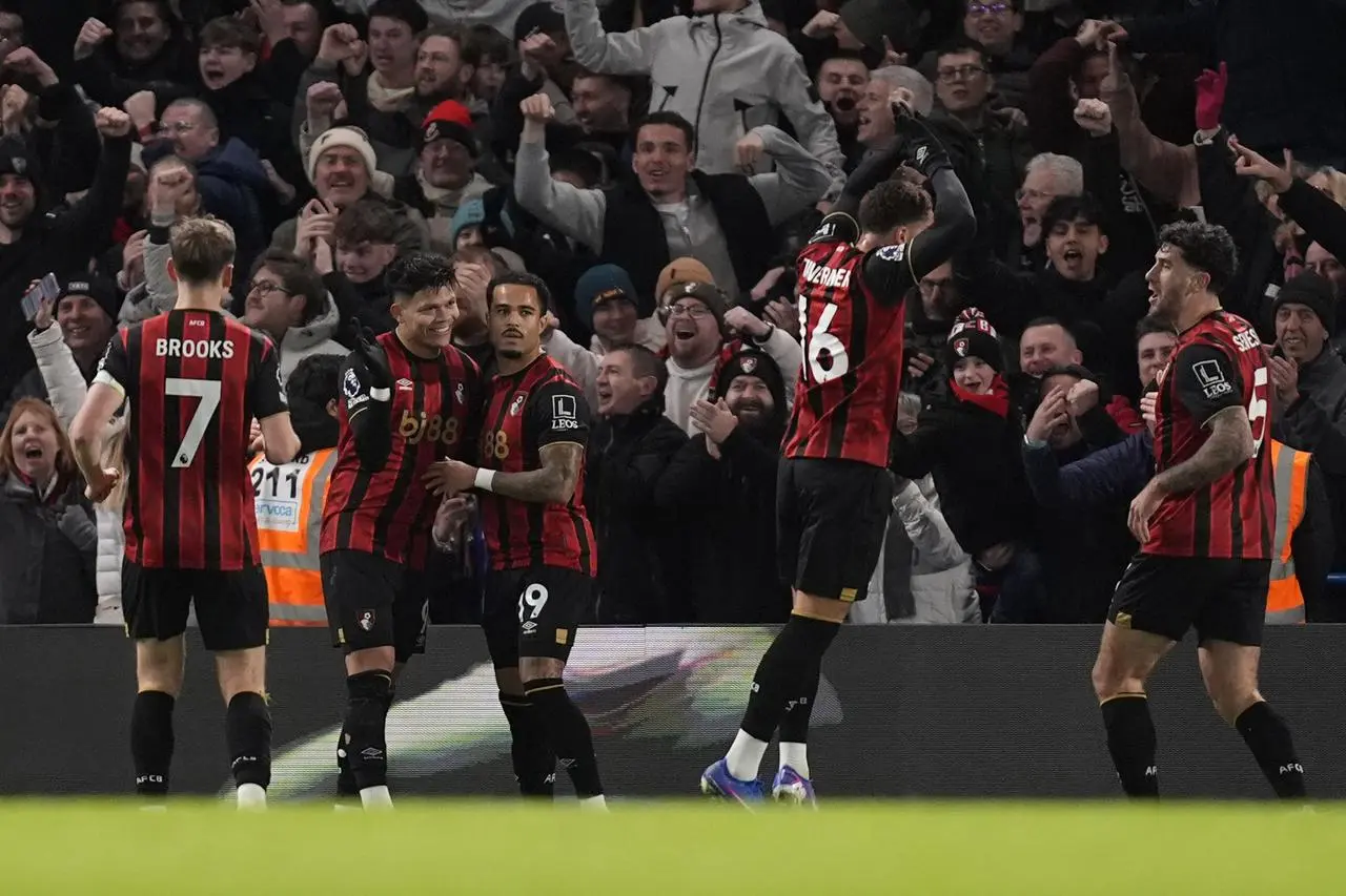 Bournemouth players celebrate