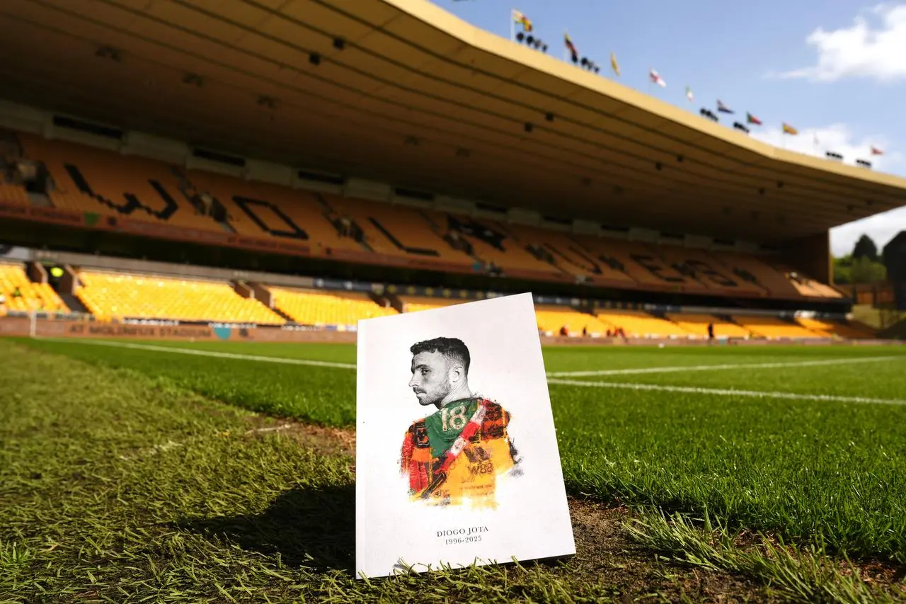 A general view of the matchday programme with a tribute to former Wolves Wanderers player Diogo Jota before a Premier League match at Molineux