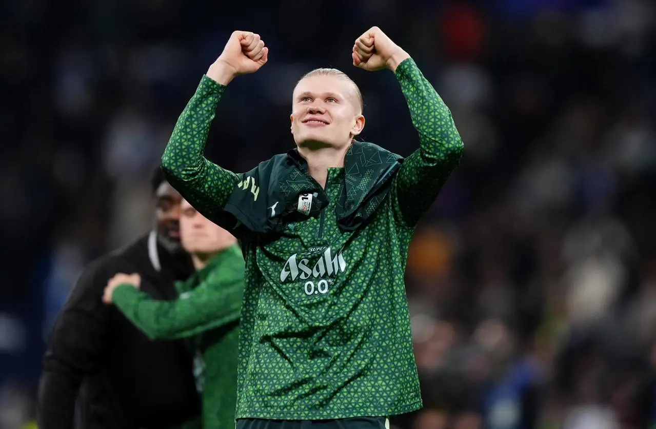 Erling Haaland celebrates