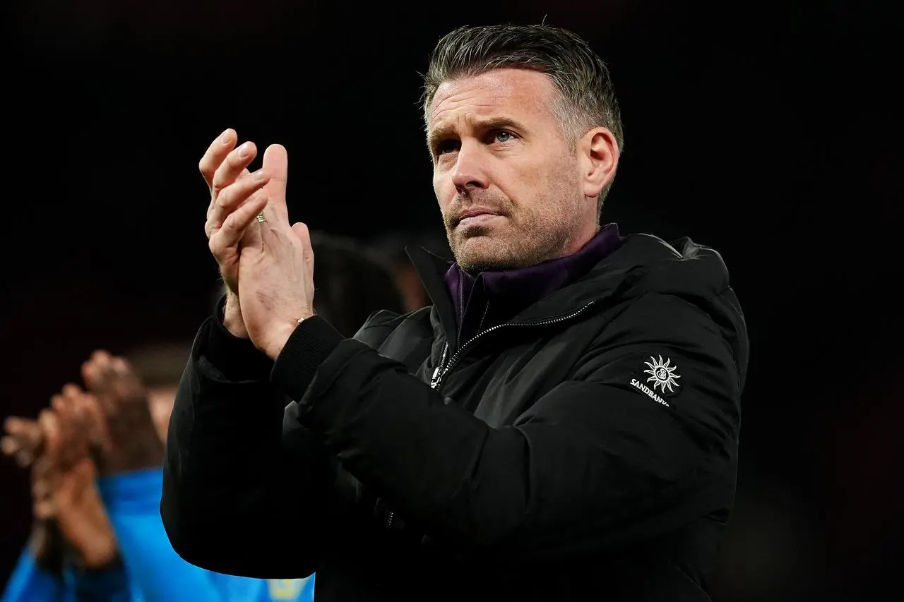 Wolves manager Rob Edwards after the Premier League match at Manchester United