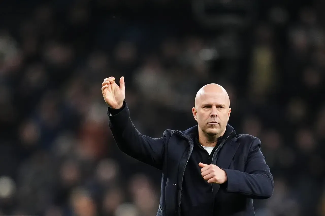 Liverpool head coach Arne Slot gestures on the touchline
