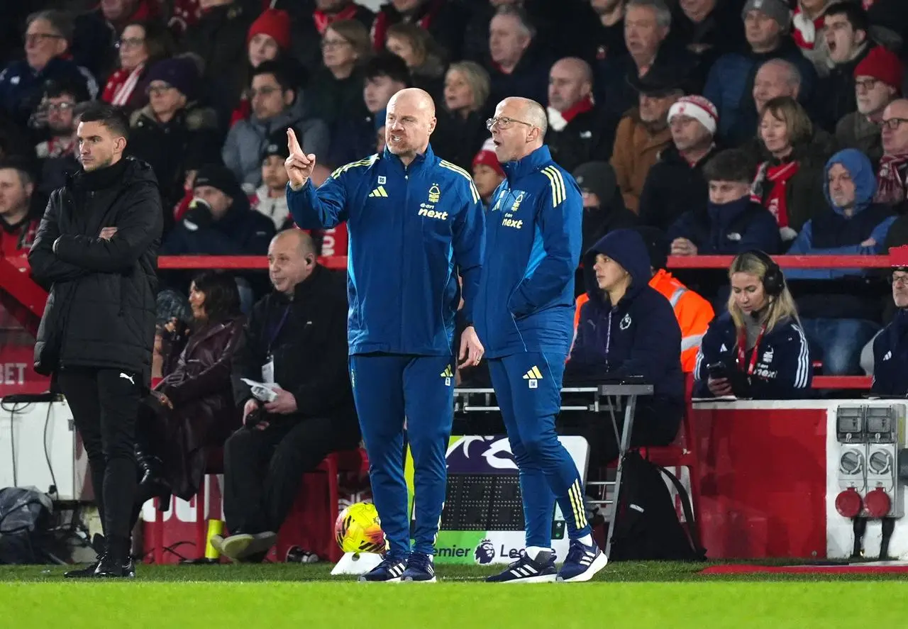 Sean Dyche on the touchline at the City Ground