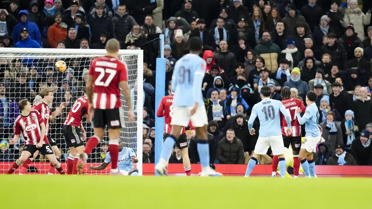 Rico Lewis scored twice for a dominant Manchester City side