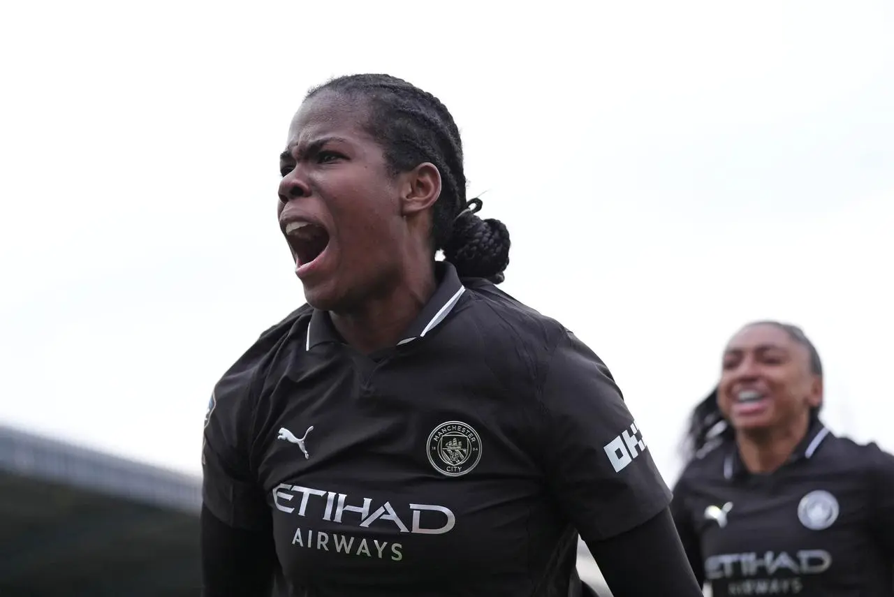 Khadija Shaw celebrates scoring