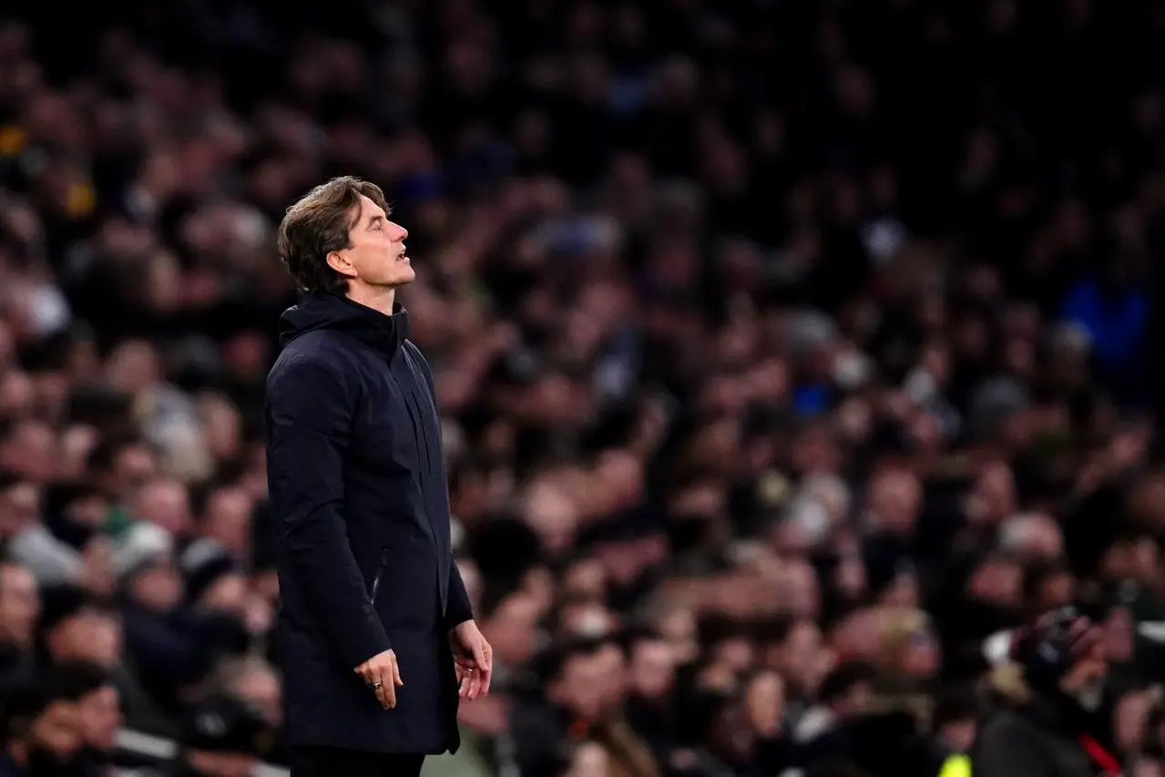 Tottenham manager Thomas Frank during the loss against West Ham 