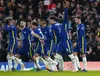 Romelu Lukaku celebrates with his Chelsea team-mates after scoring against Chesterfield