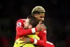 Manchester United striker Marcus Rashford hugs goalkeeper David De Gea after the late winner against West Ham