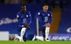 Thiago Silva and N'Golo Kante take a knee