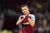 Czech Midfielder Tomas Soucek applauds the West Ham fans