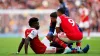 Bukayo Saka sustained an injury in Arsenal’s win against Nottingham Forest (John Walton/PA)