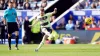 Manchester City’s Kevin De Bruyne scores the winner at Leicester (David Davies/PA)