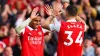 Reiss Nelson (left) celebrates with Granit Xhaka (John Walton/PA)