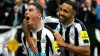 Newcastle’s Miguel Almiron, left, has scored seven goals in his last seven Premier League games (Owen Humphreys/PA)