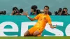 Cody Gakpo celebrates his goal for the Netherlands against Senegal (Luca Bruno/AP)