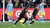 Gareth Bale, second from right, celebrates scoring for Los Angeles FC in the MLS Cup final against Philadelphia Union (Marci