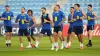 England had their first training session (Martin Rickett/PA)