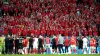 Wales’ players applaud their supporters (Nick Potts/PA)