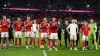 Wales captain Gareth Bale and his team-mates applaud the fans after their World Cup exit was confirmed by a 3-0 defeat to En