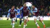 Burnley’s Anass Zaroury celebrates scoring their side’s first goal of the game during the Sky Bet Championship match at Turf