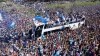 Argentina’s World Cup winners during their homecoming parade in Buenos Aires (Rodrigo Abd/AP)