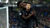 Arsenal’s Gabriel Martinelli (right) celebrates against Brighton (Adam Davy/PA).