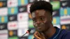 England’s Bukayo Saka speaking at a press conference on Monday (Martin Rickett/PA)