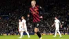 Manchester City’s Erling Haaland celebrates against Leeds (Tim Goode/PA).