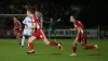 Accrington’s Ethan Hamilton, left, celebrates his goal against Oxford (Ian Hodgson/PA)