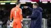 Everton manager Frank Lampard (right) remains confident the club can continue to match England goalkeeper Jordan Pickford’s 