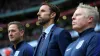 Gareth Southgate, centre, took charge of his first England game in October 2016 (Nick Potts/PA)