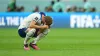 Harry Kane after England’s World Cup defeat to France (Martin Rickett/PA).