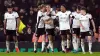 Fulham celebrate Joao Palhinha’s winning goal (John Walton/PA).