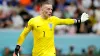 Jordan Pickford is poised to win his 50th cap for England on Saturday (Martin Rickett/PA).