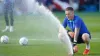 England’s Jordan Pickford is getting to grips with the official World Cup ball (Adam Davy/PA)