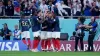 Kylian Mbappe celebrates after scoring in France’s 2-0 win over Poland (Peter Byrne/PA)