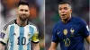 Paris St Germain stars Lionel Messi and Kylian Mbappe will go head-to-head in the World Cup final (PA)