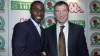 Andy Cole (left) with Blackburn manager Graeme Souness at Ewood Park after joining Rovers for £8million (Martin Rickett/PA)