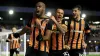 Oscar Estupinan, left, celebrates his winning goal with team-mates (Bradley Collyer/PA)